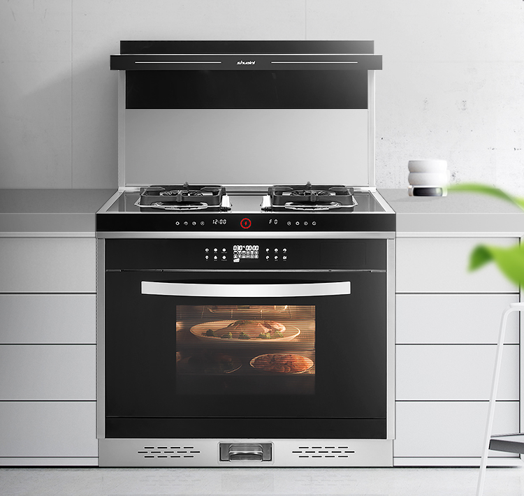 帥尼S7集成灶蒸箱蒸烤箱一體灶 側(cè)吸下排式油煙機(jī)APP智能操控正品